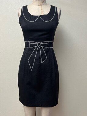 NWOT Deadstock 2000s Teal F Contrast Stitch Bow Tank Top Dress Medium